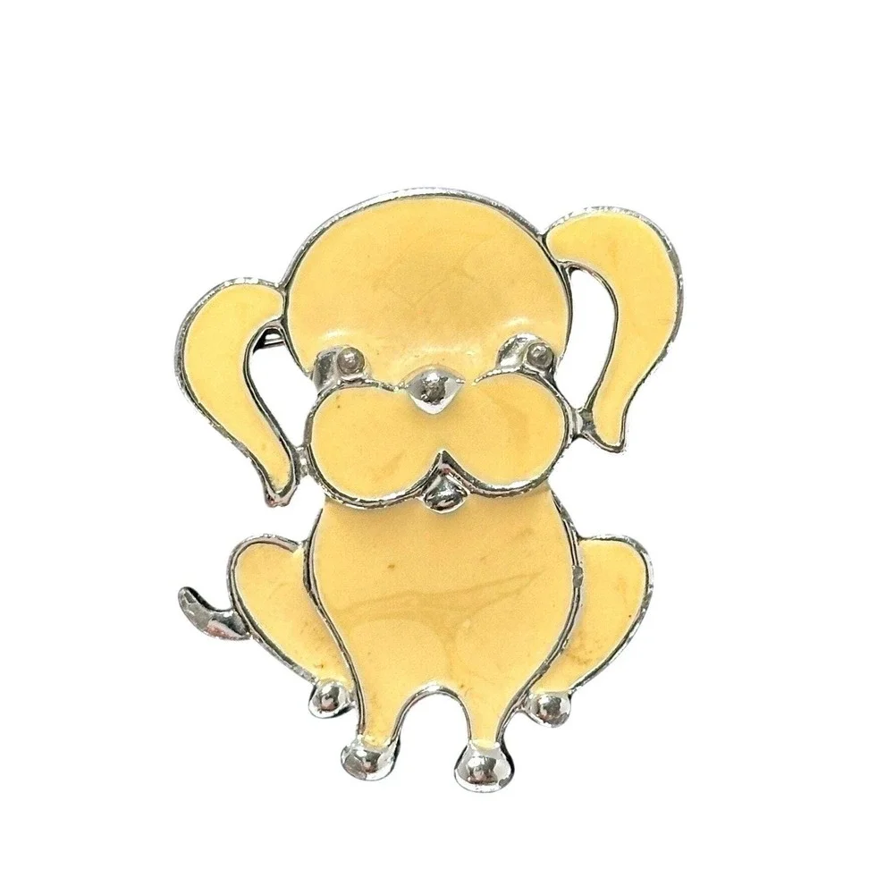 Sarah Coventry‎ Lovenirk Dog Brooch Enamel Puppy Pin Cute Pet Animal Lover Gift
